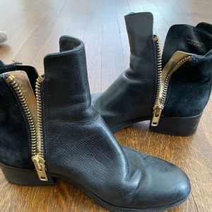 Phillip Lim Ankle Boot with two side gold zip